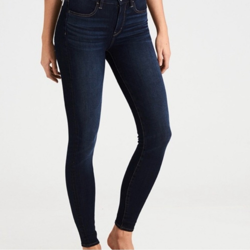 American Eagle Skinny Stretch 99% Cotton Dark Wash Jeans Size 4 #085‎